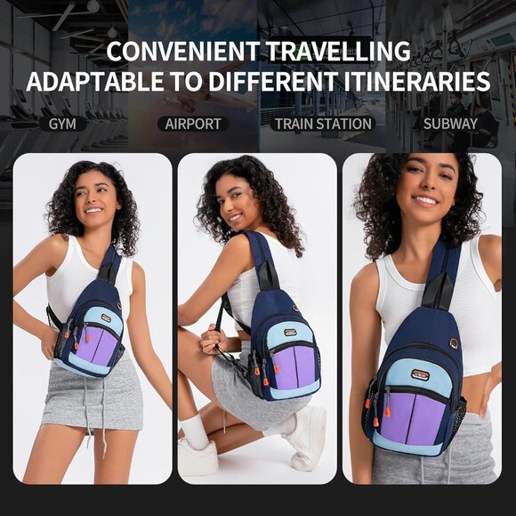Versatile Purple Daypack for Women – Crossbody Design, Water-Resistant & Stylish - Picture 2 of 7